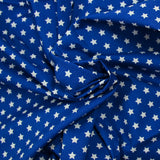 Coton imprimé étoile 1cm bleu électrique