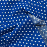 Coton imprimé étoile 1cm bleu électrique