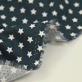 Coton imprimé étoile 1cm gris anthracite