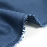 Lin viscose plain blue barbeau