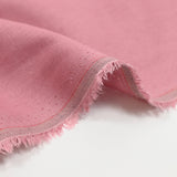 Lin viscose uni bois de rose