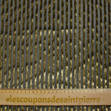 Velours de soie dévoré rayé Lurex fond noir