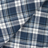 Flanelle de coton à carreaux Victor bleu jean's