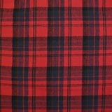 Flanelle de coton à carreaux Arthur rouge