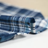 Flanelle de coton à carreaux Victor bleu jean's