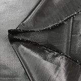 Lamé de polyester rayé argent fond noir