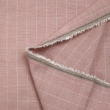 Polyviscose et lin rayé Maud fond rose poudré