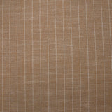 Polyviscose et lin rayé Maud fond marron biscuit