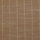 Polyviscose et lin rayé Maud fond marron biscuit