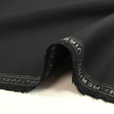 Tissu tailleur laine mélangée sergé Bergame noir