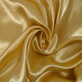 Dark gold polyester satin crepe