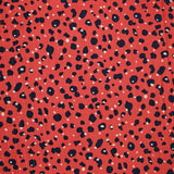 Viscose rayé lurex sauvage fond rouge
