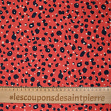 Viscose rayé lurex sauvage fond rouge