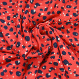 Viscose rayé lurex sauvage fond rouge