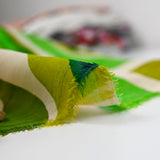 Voile de viscose imprimé monstera vert