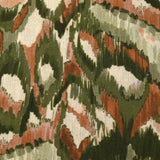 Polyester tissé imprimé ikat de brume kaki