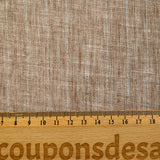 Chambray rayure Lurex Manon fond marron biscuit