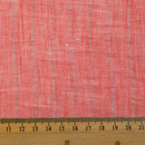 Chambray rayure Lurex Manon fond corail