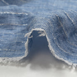 Chambray stripe Lurex Manon blue background