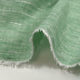 Chambray rayure Lurex Manon fond vert