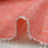 Chambray rayure Lurex Manon fond corail