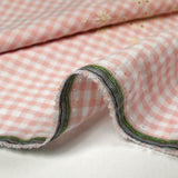 Cotton Vichy Seersucker Bordado Pink Pink Fondo