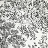 Cotton Printed Black Jouy Canvas