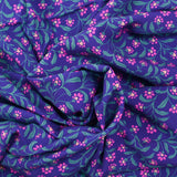 Viscose imprimée tiges fond violet