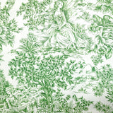 Coton imprimé toile de jouy vert