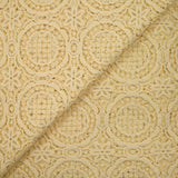 Dentelle festonnée rosaces ivoire