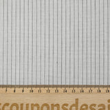 Coton tissé-teint rayé Mario noir et gris fond blanc