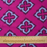 Viscose imprimée mosaïque ciel fond orchidée