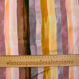 Viscose imprimée rayure coucher de soleil