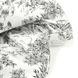 Cotton Printed Black Jouy Canvas