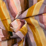 Viscose imprimée rayure coucher de soleil