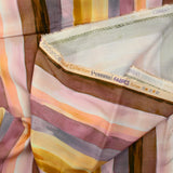 Viscose imprimée rayure coucher de soleil