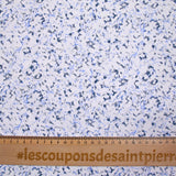 Popelina de polialgodón estampada azul militar