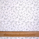 Popeline polycoton imprimée camouflage gris