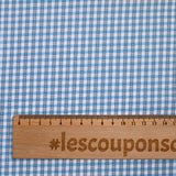 Popeline polycoton jacquard Aylan bleu et gris