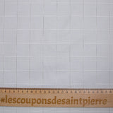 Popeline polycoton jacquard à carreaux gris
