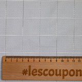 Popeline polycoton jacquard à carreaux gris