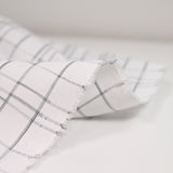 Popeline polycoton tissée-teinte Marceau gris fond blanc
