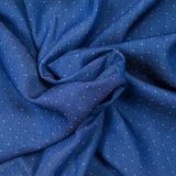 Tencel jeans pois bleu foncé