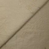 Viscose crepe Lily embroidered beige foliage