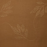 Crêpe viscose Lily brodé feuillage marron
