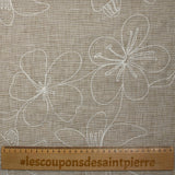Loneta bordada Ariel beige jaspeado