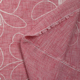 Toile brodée Ariel rose chiné