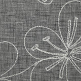 Toile brodée Ariel gris chiné