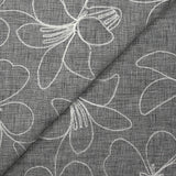 Toile brodée Ariel gris chiné