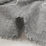 Toile brodée Ariel gris chiné